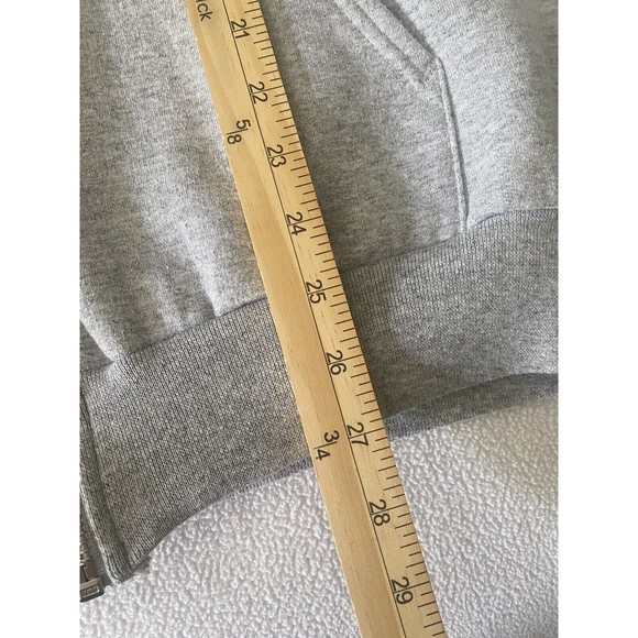 Minnie Mouse Hooded Fleece Zip Jacket Women’s Size Large Pockets Gray Retro - Picture 9 of 9